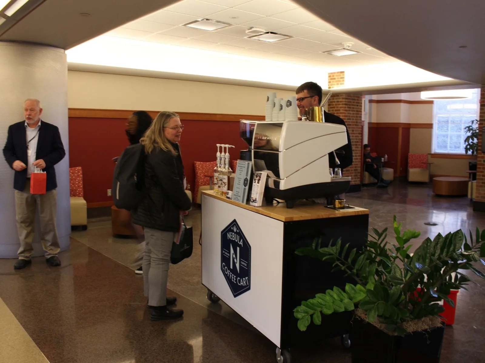 Nebula Coffee Cart barista serving espresso drinks to guests at an Ohio event