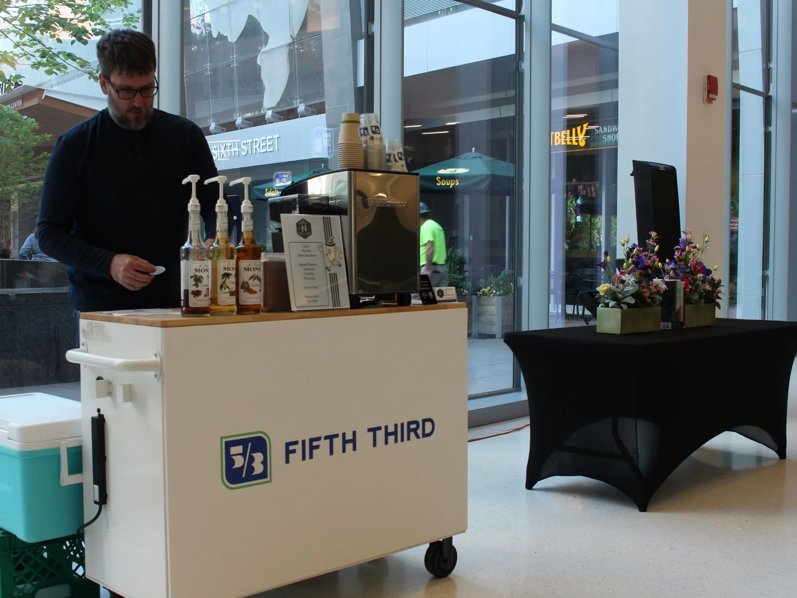 Coffee catering at school fundraising event